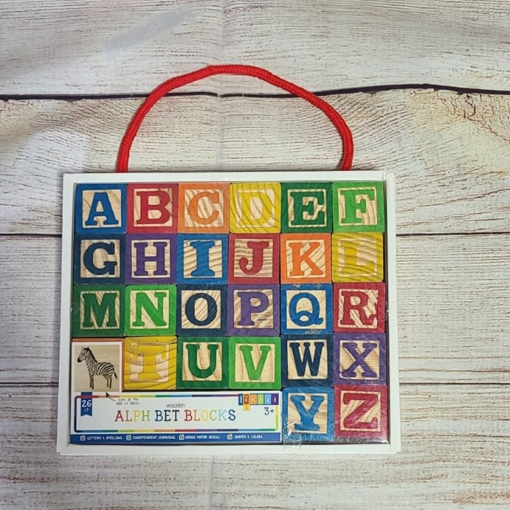 Horizon Group Wooden Alphabet Blocks Toy - NEW
